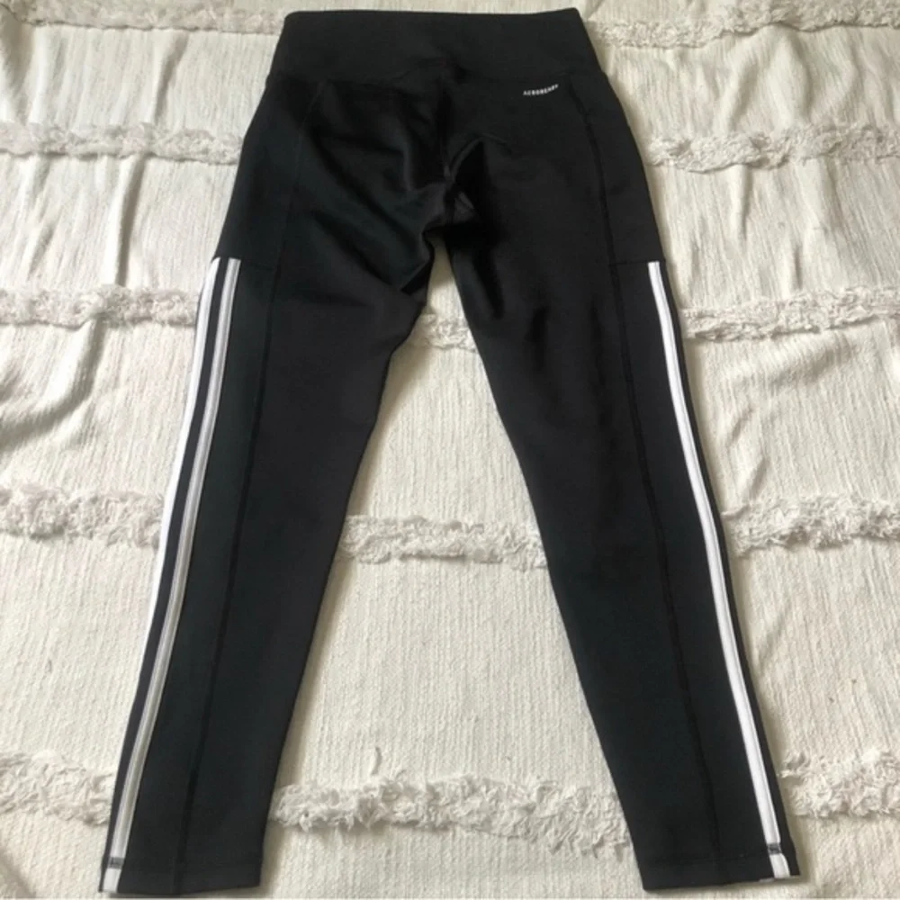 JUNIORS M BLACK ADIDAS SPORT QUARTER LEGGING W/ POCKETS‼️